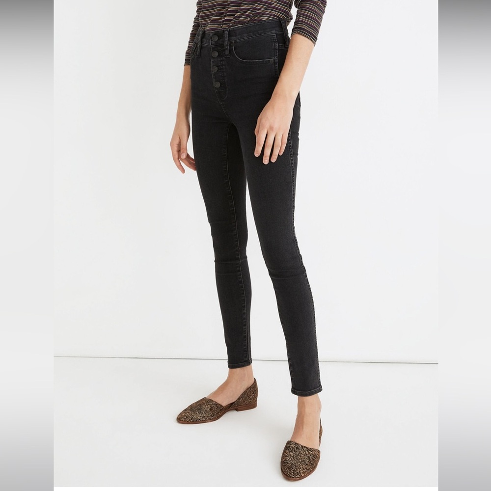 Madewell 10" High-Rise Skinny Crop Jeans: Button-Front HAYDEN WASH Size 25P